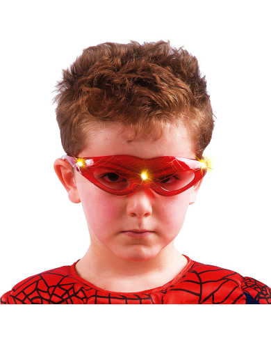 OCCHIALI SPIDER ROSSI C/LUCI IN BUSTA C/